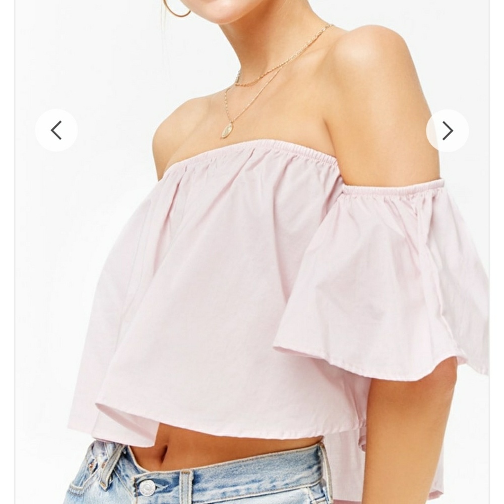 NWT F21 pink off the shoulder top